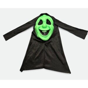 Vtg Fun World Easter Unlimited Ghost Face Green Sarah Spook Mask Shroud 9207